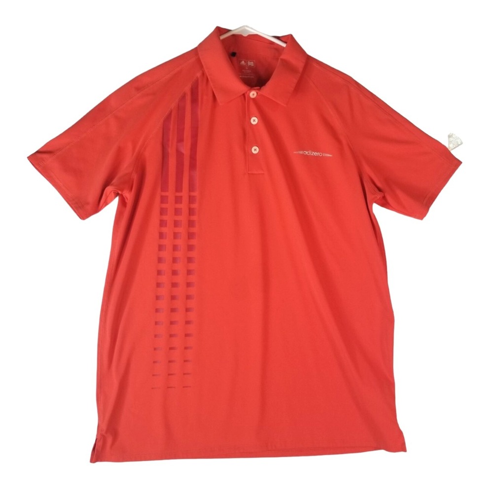 Adidas Golf adizero Polo Men's Shirt Size Medium Short Sleeve orange